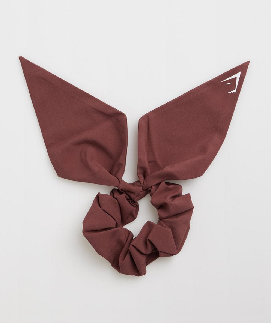 Gymshark Bow Scrunchie Accessories Šeširi Roze Smeđe | HR 2065DFM